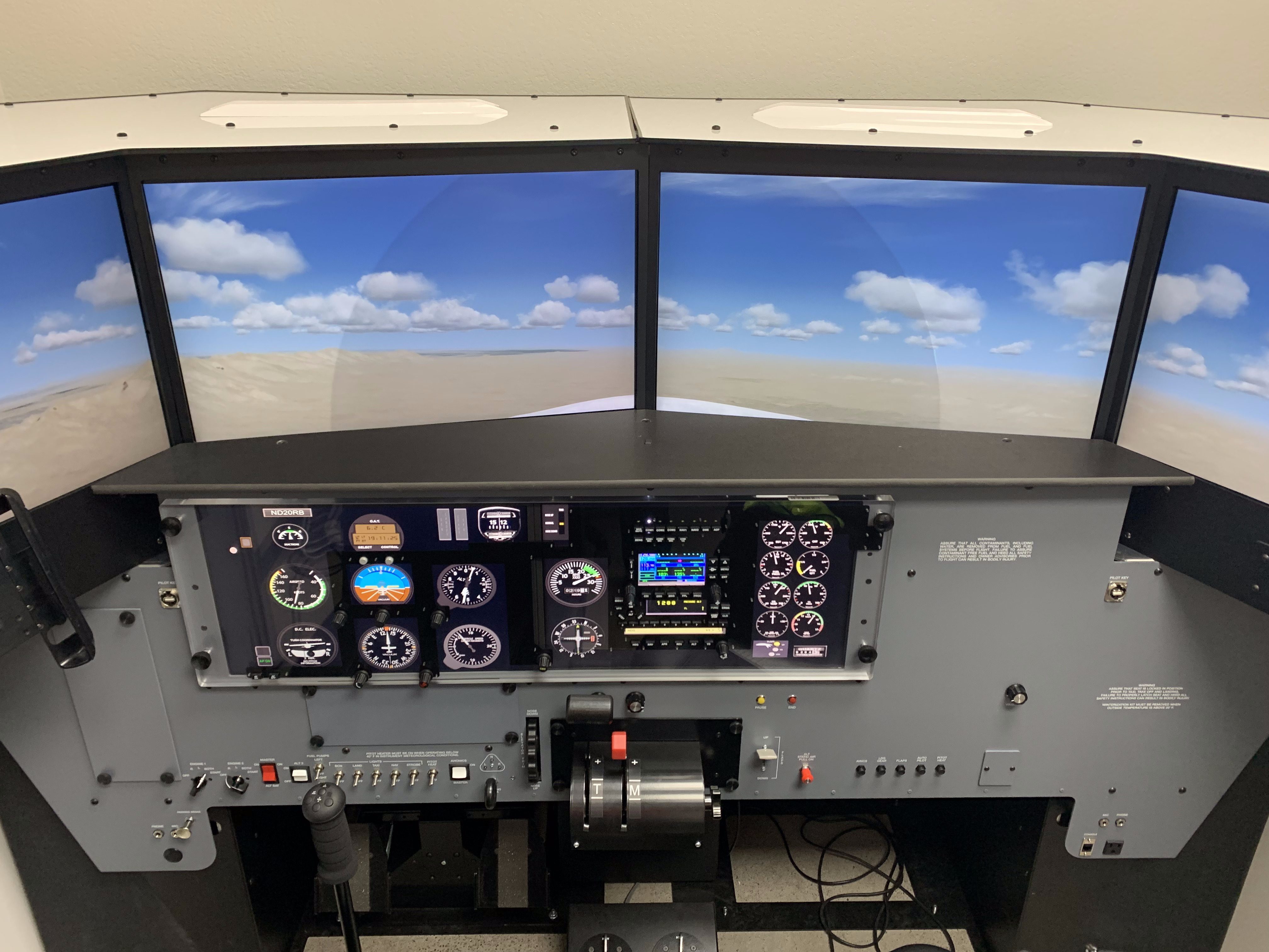 Redbird LD simulator cockpit