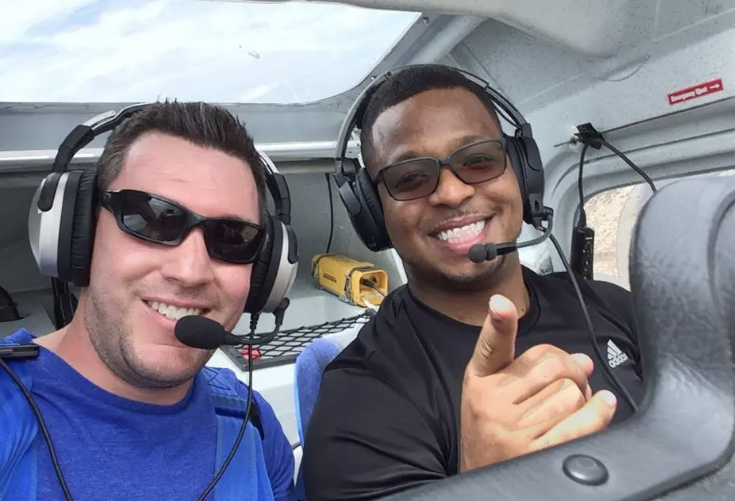Fly Eagle Sport CFI with student after a discovery flight at KGEU
