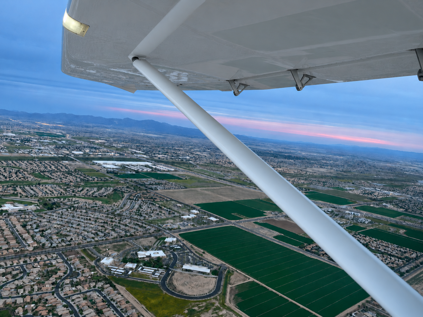 Aerial view of the Phoenix Valley — VFR and IFR training airspace with Fly Eagle Sport at KGEU
