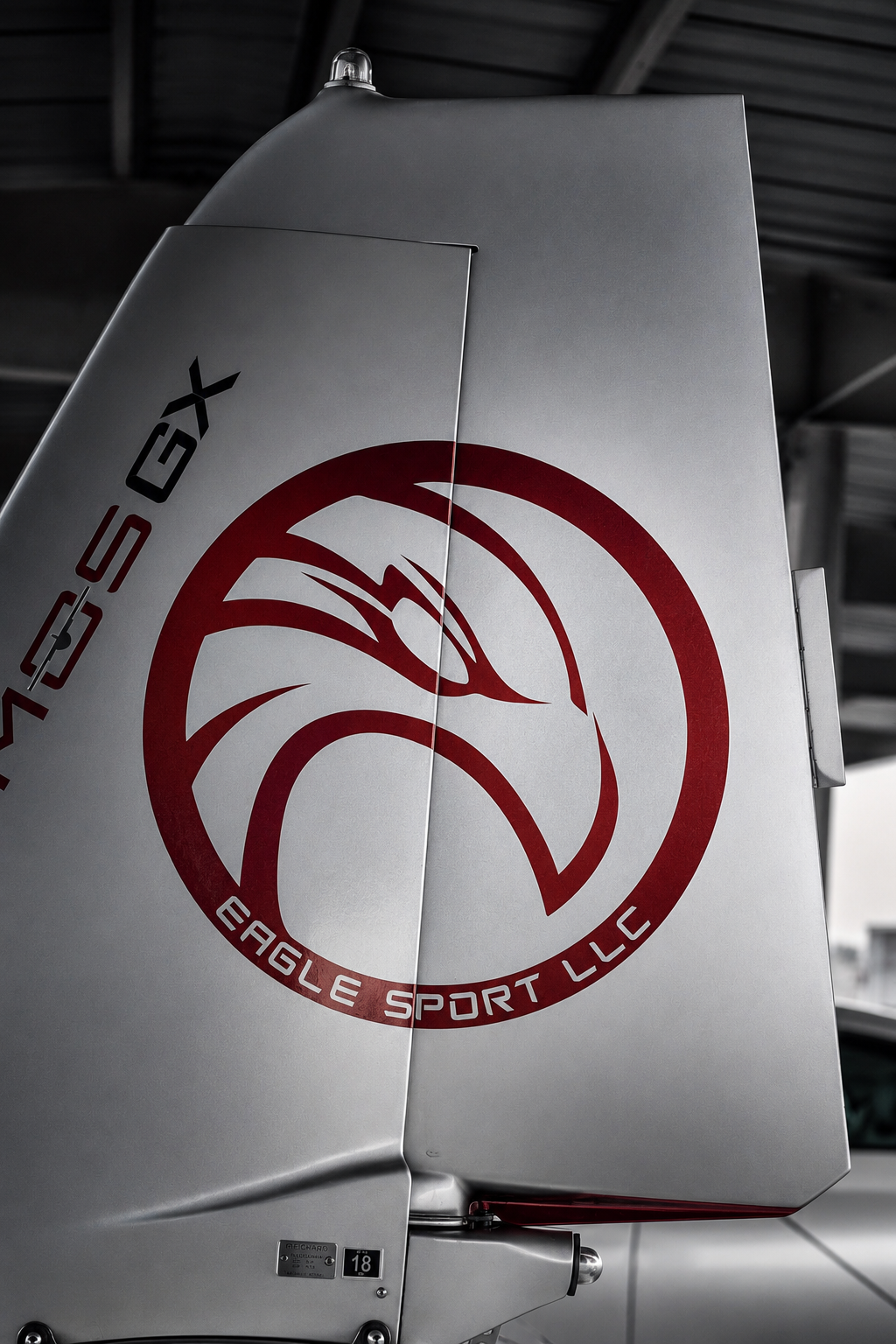 Fly Eagle Sport Remos GX with FES eagle tail logo at KGEU Glendale Regional Airport